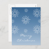 Dazzende Weihnachtsstars Postcard, Blue Feiertagspostkarte (Vorne/Hinten)