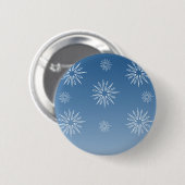Dazzende Weihnachtsstars-Taste, blau Button (Vorne & Hinten)