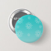 Dazzende Weihnachtsstars-Taste, Türkis Button (Vorne & Hinten)