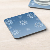 Dazzende Weihnachtsstars Untersetzer Set, blau (Linke Seite)