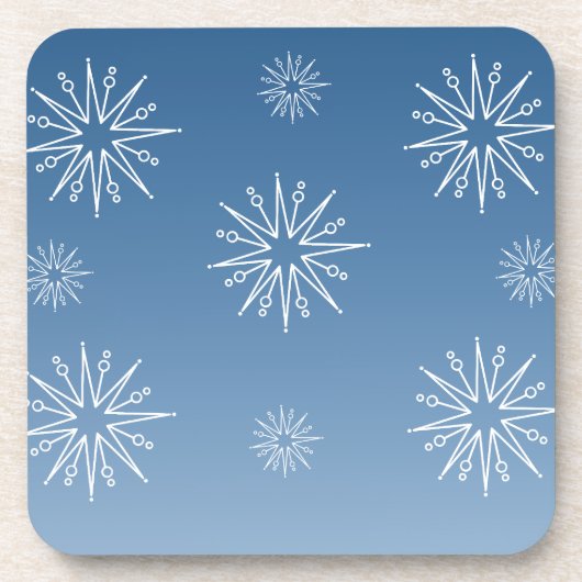 Dazzende Weihnachtsstars Untersetzer Set, blau (Vorderseite)