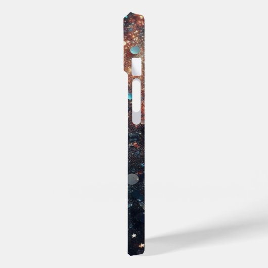 Dazzie in Dunkelblau: Der ultimative Glitzer Case-Mate iPhone Hülle (Rückseite / Links)