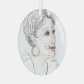 dazzig ornament aus glas (Vorderseite links)