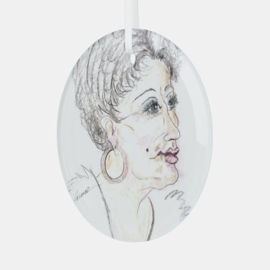 dazzig ornament aus glas (Vorderseite links)