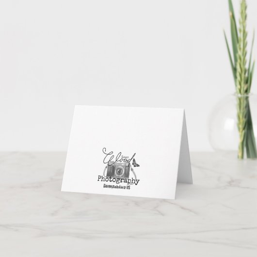 Dazzing Butterfly Note Card Karte (Rückseite)