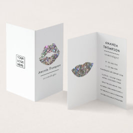 Dazzing Imitate Glitzer Lips Makeup Artist Busines Visitenkarten