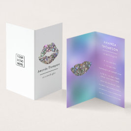 Dazzing Imitate Glitzer Lips Makeup Artist Visitenkarten