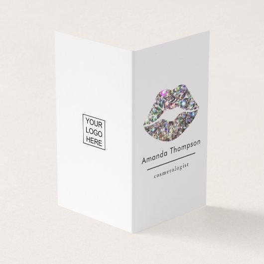 Dazzing Imitate Glitzer Lips Makeup Artist Visitenkarten (Vorderseite)