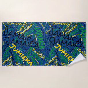 Dazzing Jamaica Flag Farben Patriotisch Strandtuch