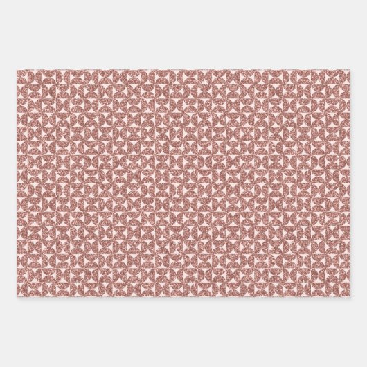 Dazzing Rose Gold Geschenkpapier Set (Vorderseite 3)