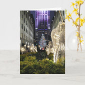 Dazzing View Rockefeller Plaza Weihnachtszeit Karte (Gelbe Blume)