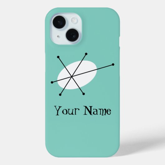 Dazzle Blue 'Name' iPhone Gehäuse vertikal Case-Mate iPhone Hülle (Rückseite)