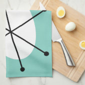 Dazzle Blue Text Küchentuch (Viertel Falte)