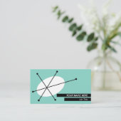 Dazzle Blue Visitenkarte schwarz (Stehend Vorderseite)