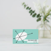 Dazzle Blue Visitenkarte - weiß zurück (Stehend Vorderseite)