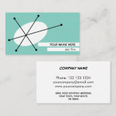 Dazzle Blue Visitenkarte - weiß zurück (Vorne/Hinten)