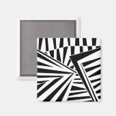 dazzle camouflage(black) magnet (Vorderseite/Rückseite)