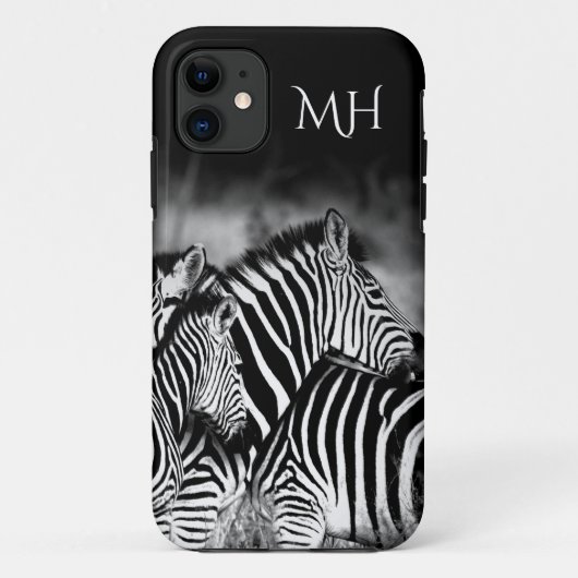 Dazzle der Zebra Monogramm Case-Mate iPhone Hülle (Rückseite)