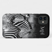 Dazzle der Zebra Monogramm Case-Mate iPhone Hülle (Rückseite (Horizontal))