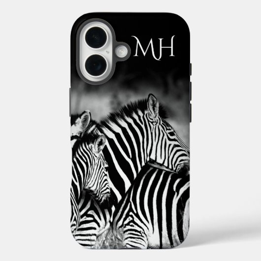 Dazzle der Zebra Monogramm Case-Mate iPhone Hülle (Rückseite)