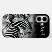 Dazzle der Zebra Monogramm Case-Mate iPhone Hülle (Rückseite (Horizontal))