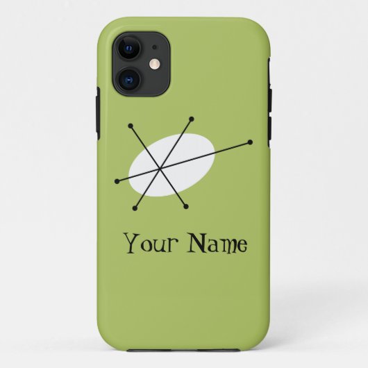 Dazzle Green 'Name' iPhone Gehäuse vertikal Case-Mate iPhone Hülle (Rückseite)