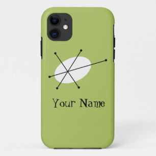 Dazzle Green 'Name' iPhone-Hülle vertikal iPhone 11 Hülle