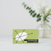 Dazzle Green Visitenkarte schwarz (Stehend Vorderseite)