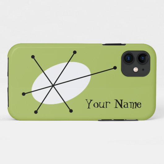 Dazzle Green "Your Name" iPhone-Fall Case-Mate iPhone Hülle (Rückseite (Horizontal))
