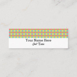 Dazzle Karo Mini Visitenkarte