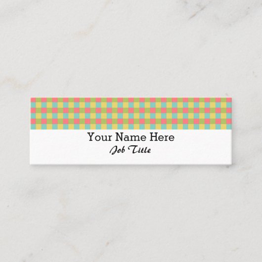 Dazzle Karo Mini Visitenkarte (Vorderseite)