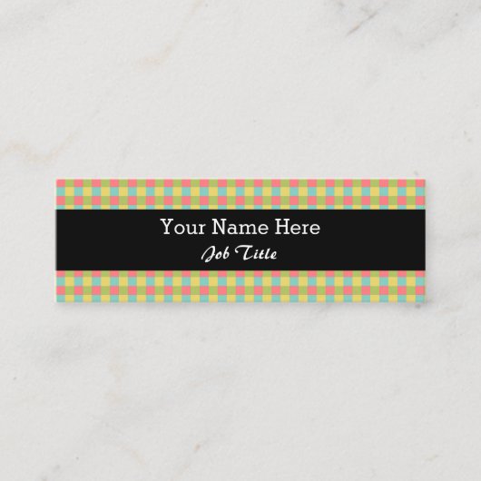 Dazzle Karo Mini Visitenkarte (Vorderseite)