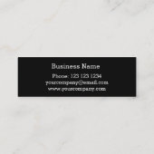 Dazzle Karo Mini Visitenkarte (Rückseite)