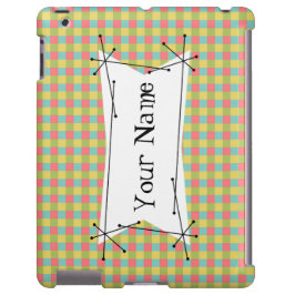 Dazzle Karo "Name" iPad Gehäuse horizontal Case-Mate iPhone Hülle