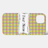 Dazzle Karo 'Name' iPad Mini Gehäuse vertikal Case-Mate iPhone Hülle (Rückseite (Horizontal))