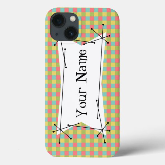 Dazzle Karo "Name" iPad Mini Groß-Groß-Gehäuse Case-Mate iPhone Hülle (Rückseite)