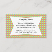 Dazzle Karo Plaque Visitenkarte (Rückseite)