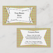 Dazzle Karo Plaque Visitenkarte (Vorne/Hinten)