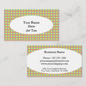 Dazzle Karo Visitenkarte Oval (Vorne/Hinten)