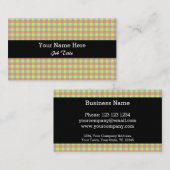 Dazzle Karo Visitenkarte schwarz (Vorne/Hinten)