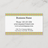 Dazzle Karo Visitenkarte weiß (Rückseite)