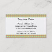 Dazzle Karo Visitenkarte weiß (Rückseite)