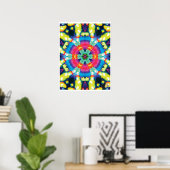 Dazzle Kinetic Collage Kaleidoscope Poster (Heimbüro)