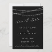 Dazzle Me Chic Wedding Save the Date Einladung (Vorderseite)