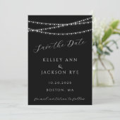 Dazzle Me Chic Wedding Save the Date Einladung (Stehend Vorderseite)