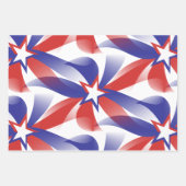 Dazzle Me Patriotic Stars - Red White Blue Geschenkpapier Set (Vorderseite 3)
