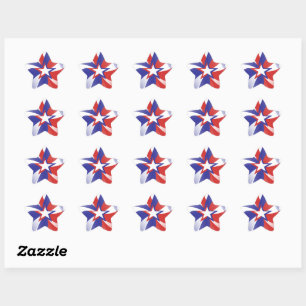 Dazzle Me Patriotische Rot-Weiß-Blau-Stern-Aufkleb Stern-Aufkleber