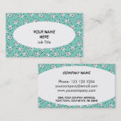 Dazzle Multi Blue Visitenkarte Oval (Vorne/Hinten)