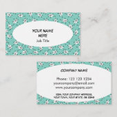 Dazzle Multi Blue Visitenkarte Oval (Vorne/Hinten)