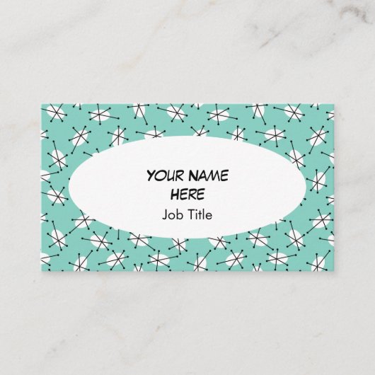 Dazzle Multi Blue Visitenkarte Oval (Vorderseite)